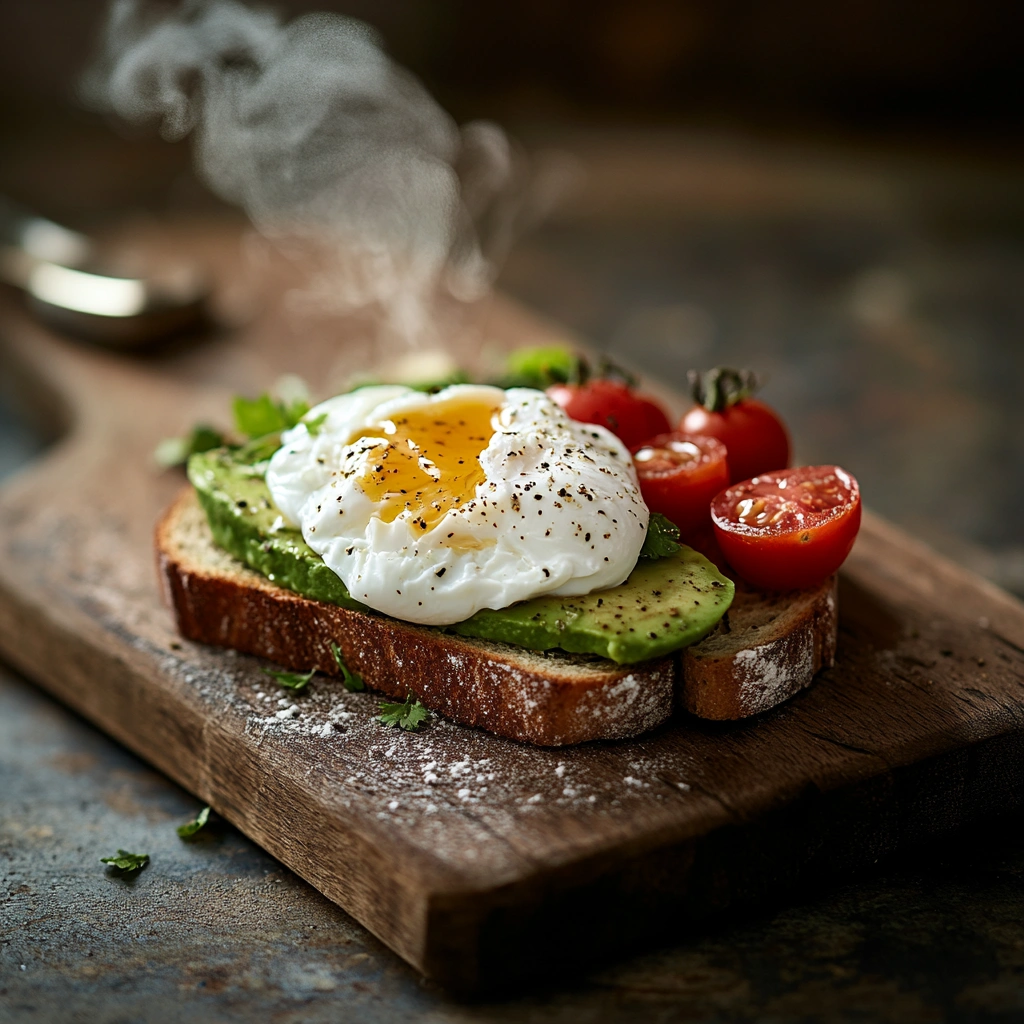 Поживний сніданок з авокадо та яйцями