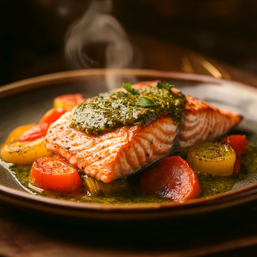 Запечена риба з овочами